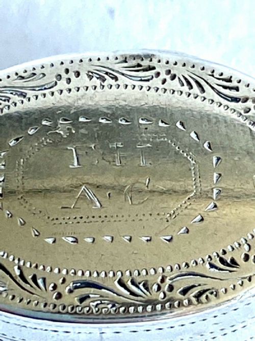 MAGNIFICENT GEORGIAN SOLID SILVER STERLING VINAIGRETTE GILT 1801 - ADDITIONAL PHOTO 9