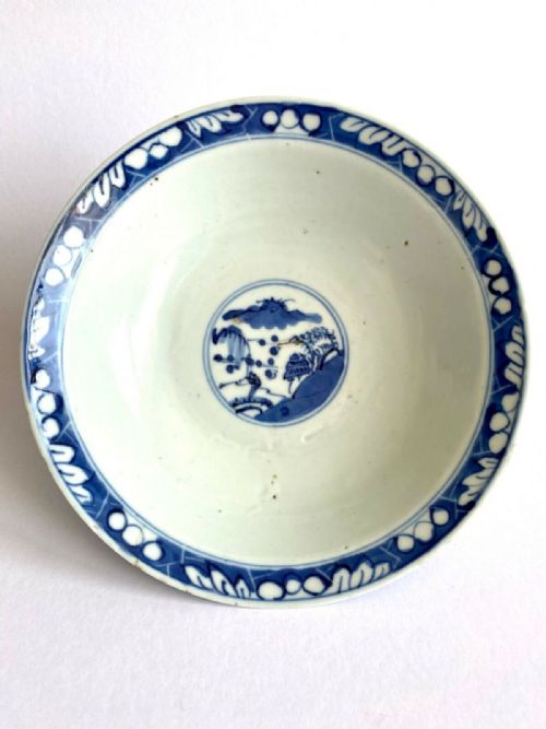 ANTIQUE CHINESE ORIENTAL KANGXI PORCELAIN BOWL BLUE AND WHITE - ADDITIONAL PHOTO 11