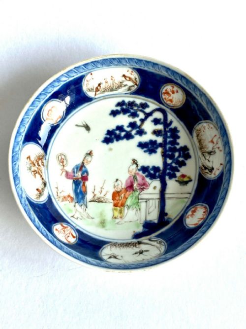 antique chinese oriental qianlong porcelain bowl dish bowl 18th century - CATEGORY: ANTIQUE CERAMICS - DATED 18TH CENTURY