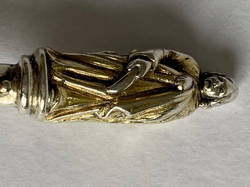 A SET OF 5 SOLID STERLING SILVER APOSTLE TABLE SPOONS 21CM LONDON 1867 406G - ADDITIONAL PHOTO 4