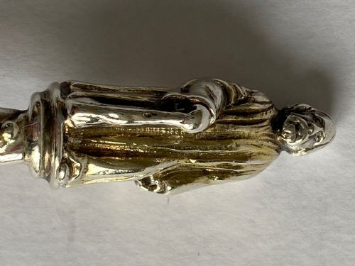 A SET OF 5 SOLID STERLING SILVER APOSTLE TABLE SPOONS 21CM LONDON 1867 406G - ADDITIONAL PHOTO 5