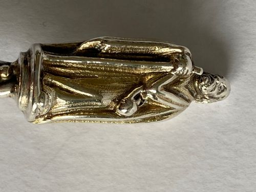 A SET OF 5 SOLID STERLING SILVER APOSTLE TABLE SPOONS 21CM LONDON 1867 406G - ADDITIONAL PHOTO 7