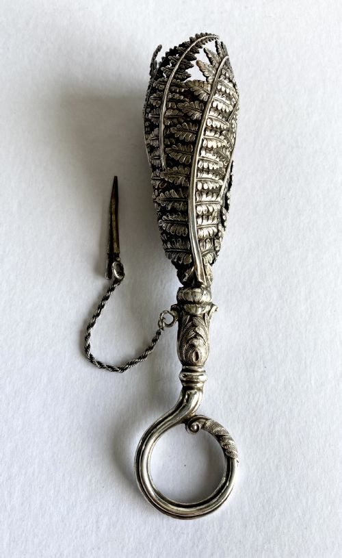 solid silver sterling victorian post holder tissie mussie 19th century - CATEGORY: ANTIQUE SILVER - DATED VICTORIAN