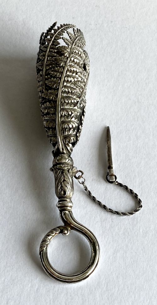 SOLID SILVER STERLING VICTORIAN POST HOLDER TISSIE MUSSIE 19TH CENTURY - ADDITIONAL PHOTO 6