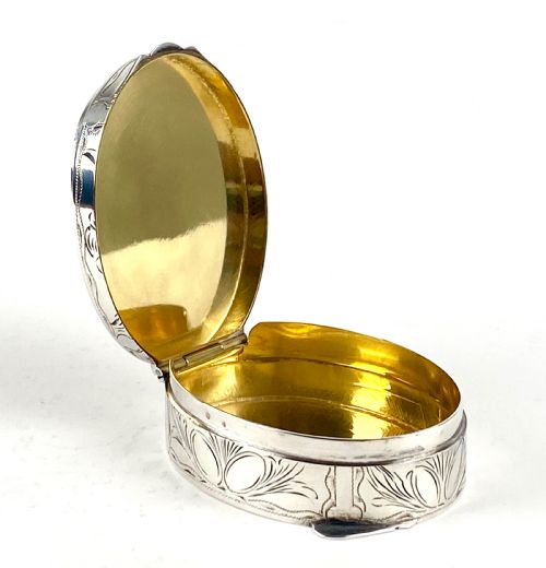 MAGNIFICENT SOLID SILVER STERLING CAMEO SNUFF BOX GEORGE AND THE DRAGON - ADDITIONAL PHOTO 10
