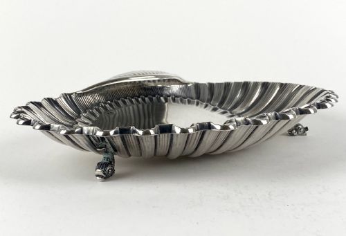 ANTIQUE SOLID SILVER STERLING PORTUGUESE SHELL BOWLS - ADDITIONAL PHOTO 2