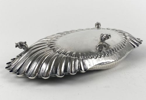 ANTIQUE SOLID SILVER STERLING PORTUGUESE SHELL BOWLS - ADDITIONAL PHOTO 4
