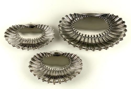 ANTIQUE SOLID SILVER STERLING PORTUGUESE SHELL BOWLS - ADDITIONAL PHOTO 8
