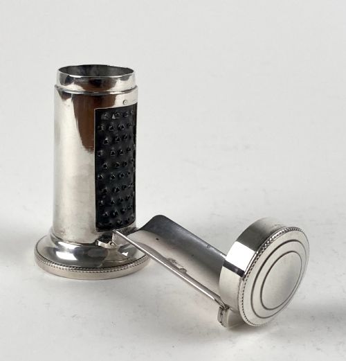 RARE ANTIQUE SOLID SILVER DUTCH NUTMEG GRATER - ADDITIONAL PHOTO 1
