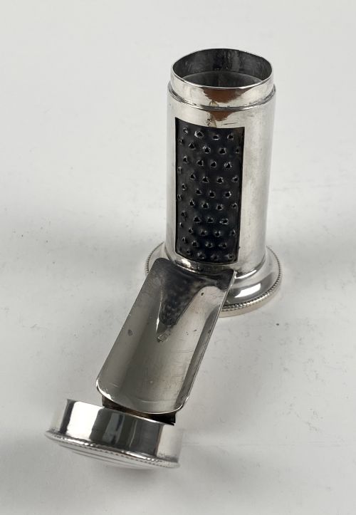 RARE ANTIQUE SOLID SILVER DUTCH NUTMEG GRATER - ADDITIONAL PHOTO 3