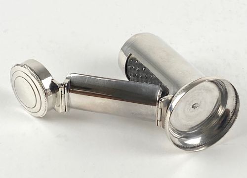 RARE ANTIQUE SOLID SILVER DUTCH NUTMEG GRATER - ADDITIONAL PHOTO 4
