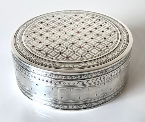 MAGNIFICENT FINE SOLID SILVER STERLING EMPIRE TRINKET BOX FRANCE 1838 - ADDITIONAL PHOTO 5