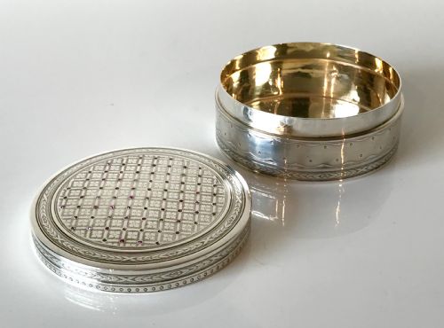 MAGNIFICENT FINE SOLID SILVER STERLING EMPIRE TRINKET BOX FRANCE 1838 - ADDITIONAL PHOTO 6