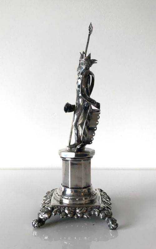 MAGNIFICENT SOLID SILVER NEPTUNE TOOTHPICK HOLDER PORTUGUESE PORTO PALITEIRO CIRCA 1845 - ADDITIONAL PHOTO 7