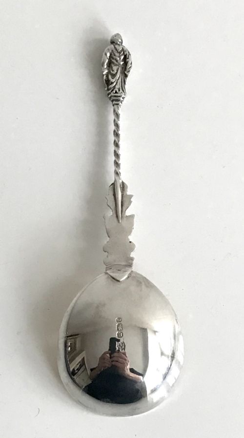 VICTORIAN BOXED SOLID SILVER STERLING NOVELTY APOSTLE AND DEVIL GILT SPOONS - ADDITIONAL PHOTO 4