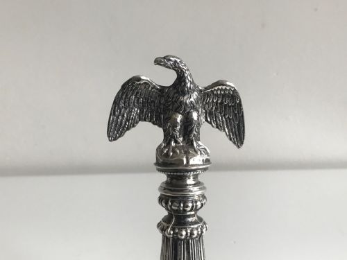 A GERMAN ANTIQUE SOLID SILVER EAGLE TOOTHPICK HOLDER PALITEIRO - ADDITIONAL PHOTO 4