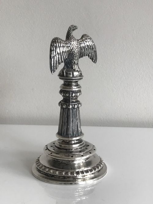 A GERMAN ANTIQUE SOLID SILVER EAGLE TOOTHPICK HOLDER PALITEIRO - ADDITIONAL PHOTO 6