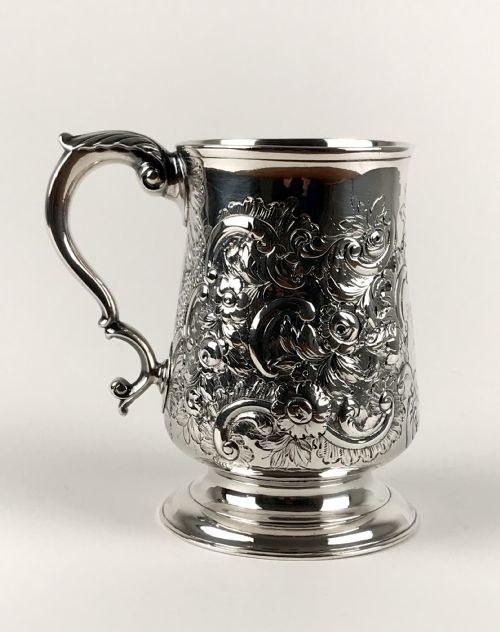 georgian solid silver sterling tankard 1pint london 1791 john langlands - CATEGORY: ANTIQUE SILVER - DATED GEORGIAN