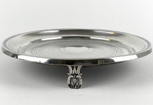 magnificent solid silver sterling portuguese salver - CATEGORY: ANTIQUE SILVER - DATED 19TH CENTURY