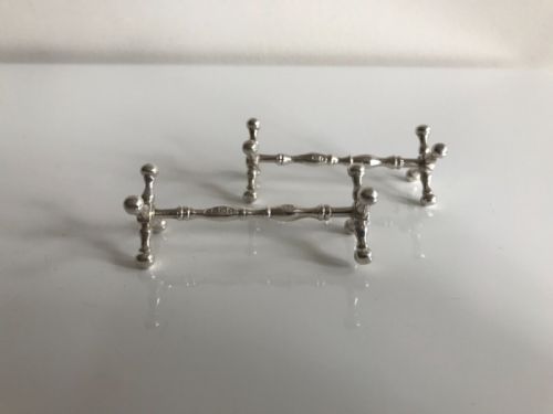 antique pair solid silver sterling knife rests london 1832 william iv - CATEGORY: ANTIQUE SILVER - DATED 19TH CENTURY