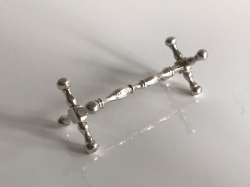 ANTIQUE PAIR SOLID SILVER STERLING KNIFE RESTS LONDON 1832 WILLIAM IV - ADDITIONAL PHOTO 1