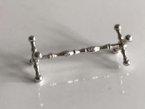 ANTIQUE PAIR SOLID SILVER STERLING KNIFE RESTS LONDON 1832 WILLIAM IV - ADDITIONAL PHOTO 5