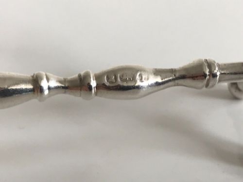 ANTIQUE PAIR SOLID SILVER STERLING KNIFE RESTS LONDON 1832 WILLIAM IV - ADDITIONAL PHOTO 6