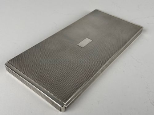 antique art deco solid silver sterling austrian cigarette case 17cm - CATEGORY: ANTIQUE SILVER - DATED EDWARDIAN