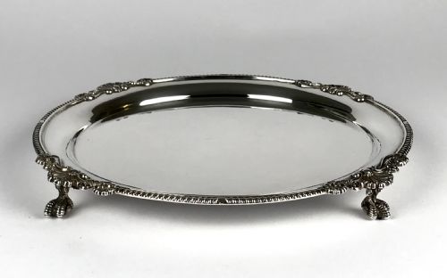 magnificent solid silver sterling salver garrard 1964 excellent condition 605g - CATEGORY: ANTIQUE SILVER - DATED 1960