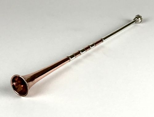 magnificent solid silver sterling hunting horn chester 1913 305cm - CATEGORY: ANTIQUE SILVER - DATED EDWARDIAN
