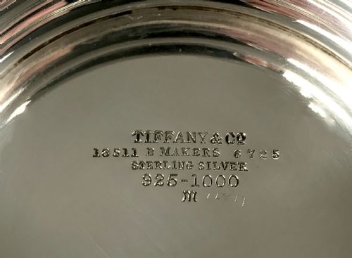 TIFFANY CO SOLID SILVER STERLING DISH CIRC A1913 ART DECO - ADDITIONAL PHOTO 2