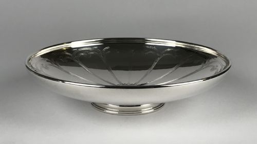 TIFFANY CO SOLID SILVER STERLING DISH CIRC A1913 ART DECO - ADDITIONAL PHOTO 3