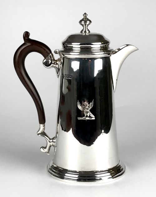 solid silver edwardian solid silver coffee pot london 1920 - CATEGORY: ANTIQUE SILVER - DATED 1920