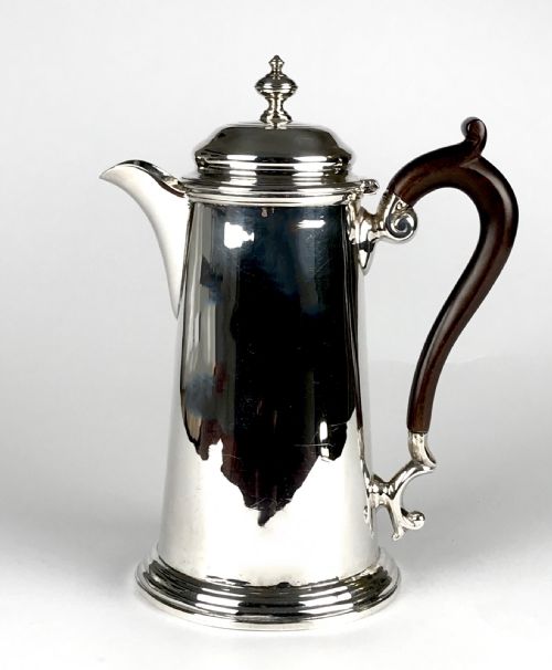 SOLID SILVER EDWARDIAN SOLID SILVER COFFEE POT LONDON 1920 - ADDITIONAL PHOTO 1
