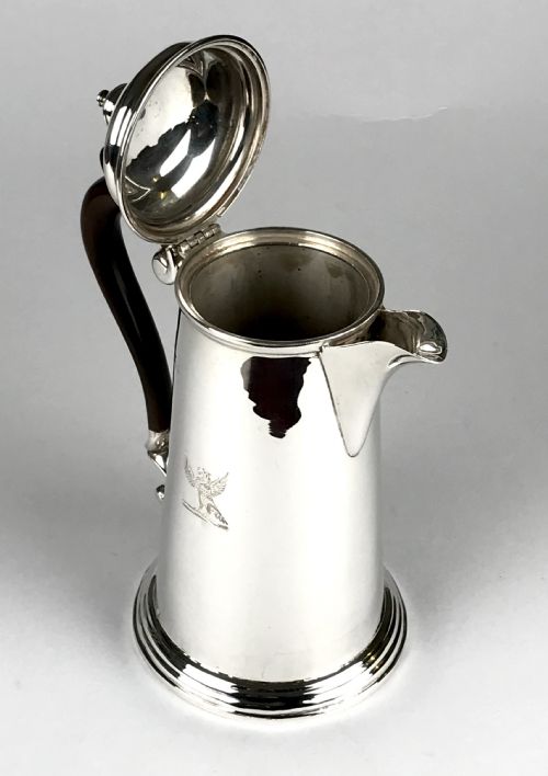 SOLID SILVER EDWARDIAN SOLID SILVER COFFEE POT LONDON 1920 - ADDITIONAL PHOTO 4