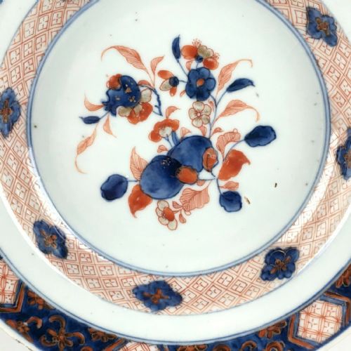 FINE ANTIQUE CHINESE IMARI 18TH C PORCELAIN GILT PLATE BOWL KANGXI - ADDITIONAL PHOTO 1