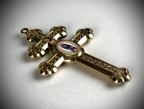 magnificent 19th century silver gilt saint denis of paris reliquary cross relic - CATEGORY: ANTIQUE JEWELLERY - DATED 19TH CENTURY