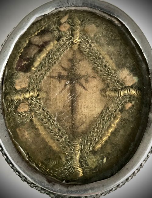 ANTIQUE SILVER 17TH CENTURY TRUE CROSS RELIQUARY SPAIN - ADDITIONAL PHOTO 3