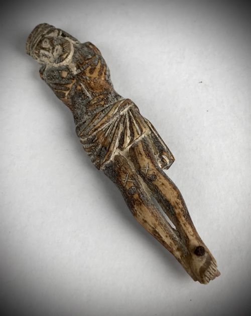 ANTIQUE BONE 16TH CENTURY CORPUS CHRISTI CHRIST - ADDITIONAL PHOTO 2