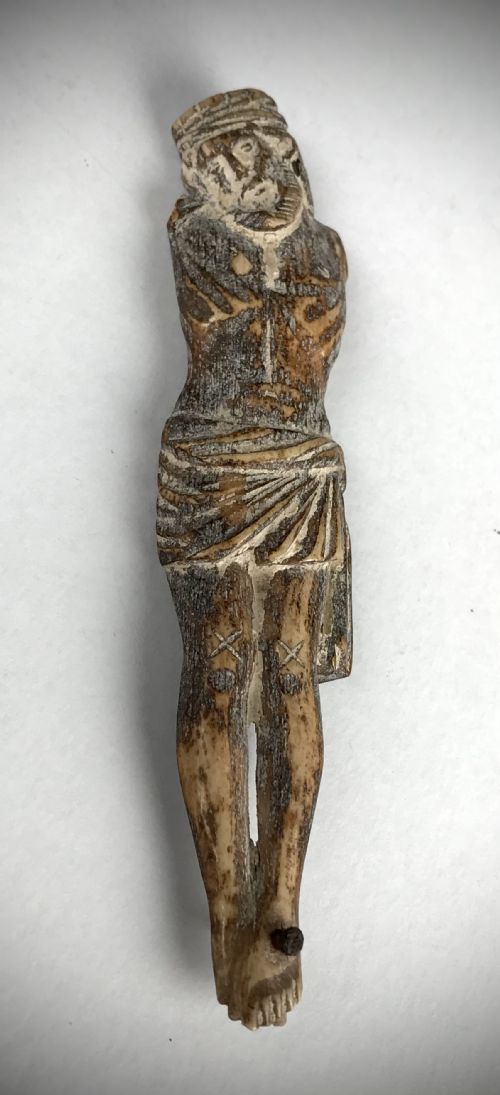 ANTIQUE BONE 16TH CENTURY CORPUS CHRISTI CHRIST - ADDITIONAL PHOTO 4