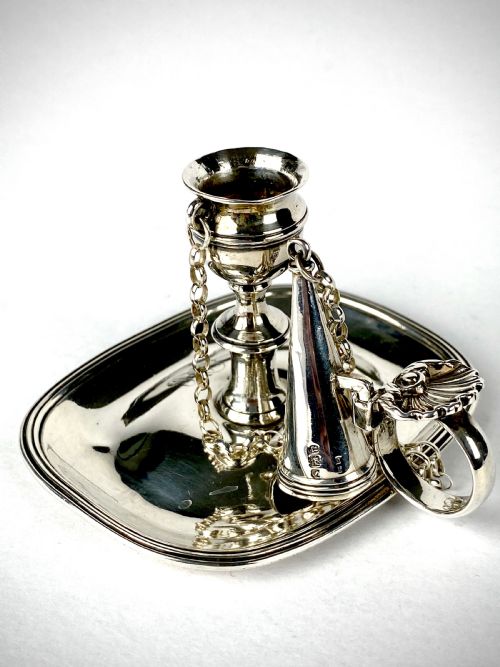 fine small solid silver sterling georgian chamberstick london 1813 - CATEGORY: ANTIQUE SILVER - DATED GEORGIAN