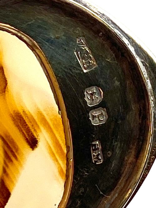 GEORGIAN SOLID SILVER STERLING SHELL SNUFF BOX LONDON 1810 - ADDITIONAL PHOTO 1
