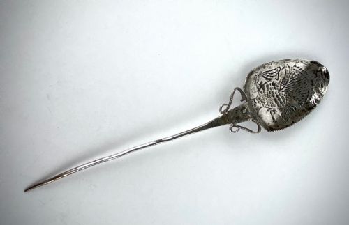 quechua south american indian shawl pin brooch solid silver 18th c - CATEGORY: ANTIQUE SILVER - DATED 18TH CENTURY