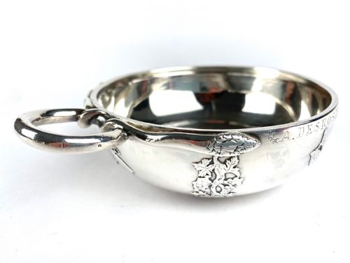 RARE SOLID SILVER FRENCH 18TH C TASTEVIN 277G PARIS 1764 WINE TASTER LOUIS XV - ADDITIONAL PHOTO 3