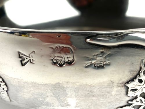 RARE SOLID SILVER FRENCH 18TH C TASTEVIN 277G PARIS 1764 WINE TASTER LOUIS XV - ADDITIONAL PHOTO 4