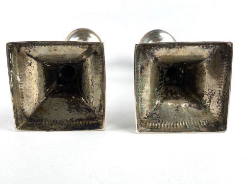 MAGNIFICENT SOLID SILVER PAIR CANDLESTICKS 690G PORTO PORTUGAL 1810 GEORGIAN - ADDITIONAL PHOTO 16