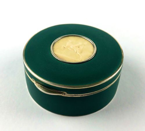 magnificent solid silver pill trinket box austro hungarian art deco - CATEGORY: ANTIQUE BOXES - DATED 19TH CENTURY