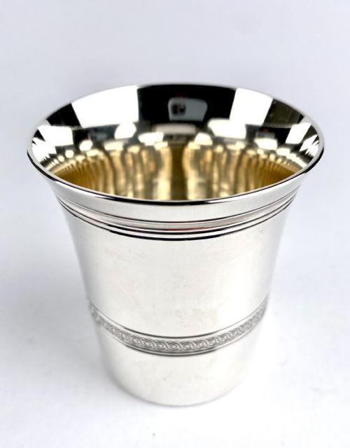 contemporary silver puifurcat france wine beaker tumbler - CATEGORY: ANTIQUE SILVER - DATED 1930