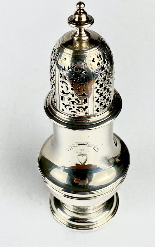 MAGNIFICENT SOLID SILVER STERLING GEORGIAN SUGAR SHAKER CASTER LONDON 1813 - ADDITIONAL PHOTO 4