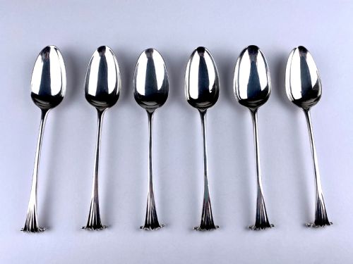 RARE SET 6 ONSLOW SOLID SILVER STERLING TABLESPOONS GEORGIAN 309G LONDON 1767 - ADDITIONAL PHOTO 1